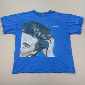 Vintage Rod Stewart‎ Back to His Roots Music Concert T-Shirt Men's XL Blue RARE